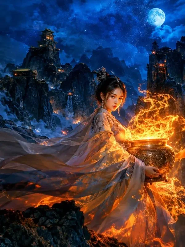 《穿成废柴我靠炼丹封神》海报，穿越类热门微短剧第 4 名